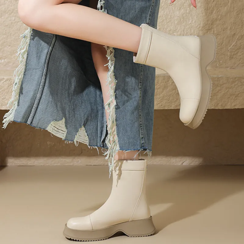 DAPHNE Ankle Boots Women's Black/Beige-12