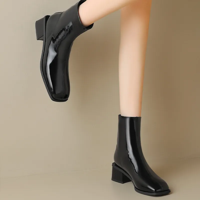 DAPHNE Ankle Boots Women's Black/Beige-7