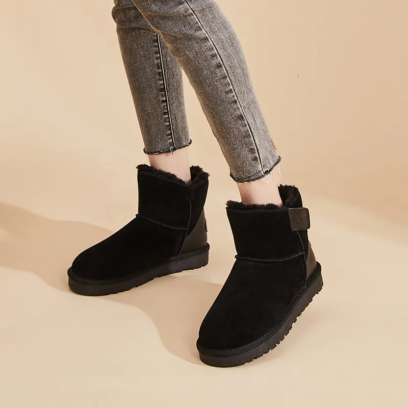 DAPHNE Thermal Short Snow Boots 2cm Women's-4