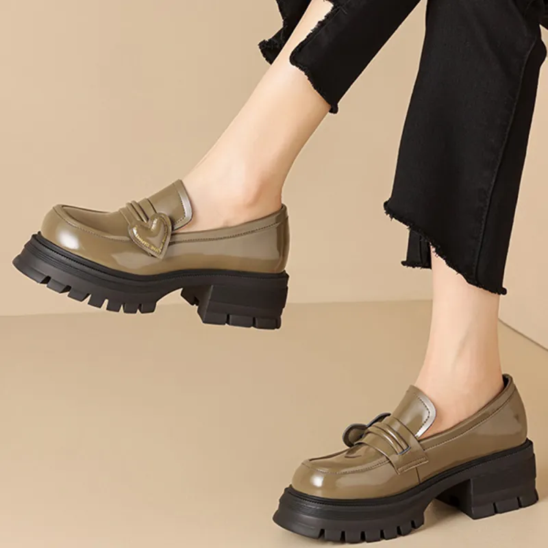DAPHNE Loafers Women's Beige/Black/Green-26
