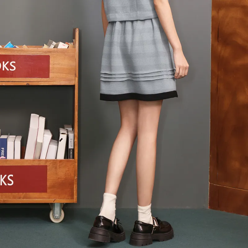 B.Duck Casual Short Skirts Women's Gray-4