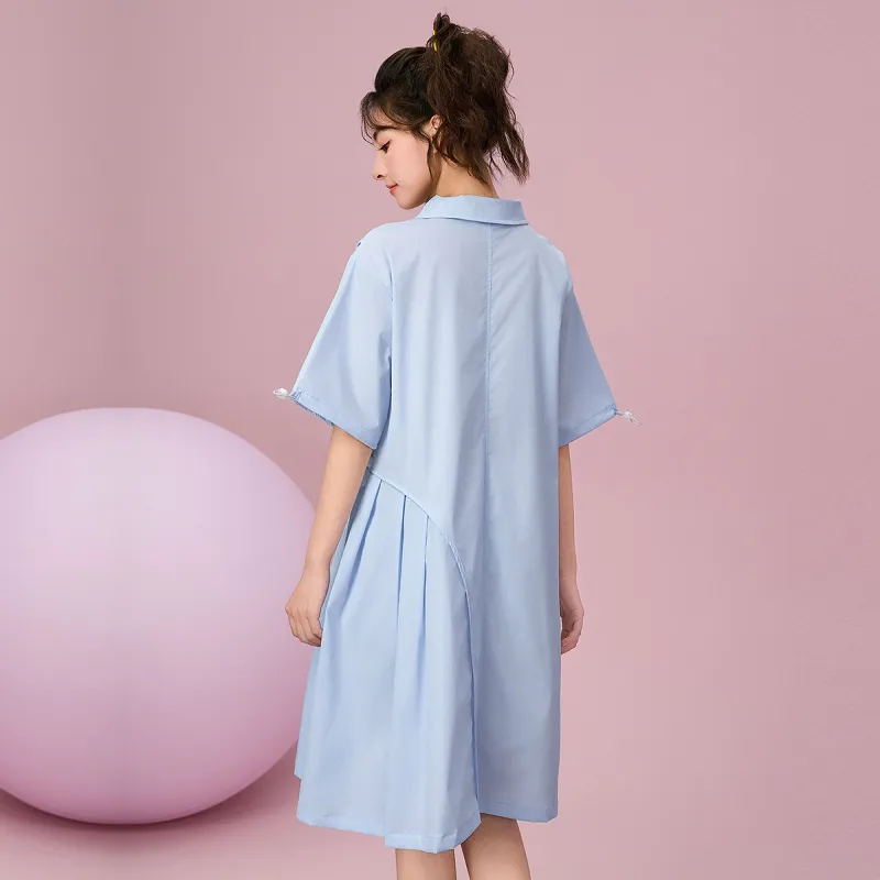B.Duck Short Sleeved Dress Women's Sky Blue-5