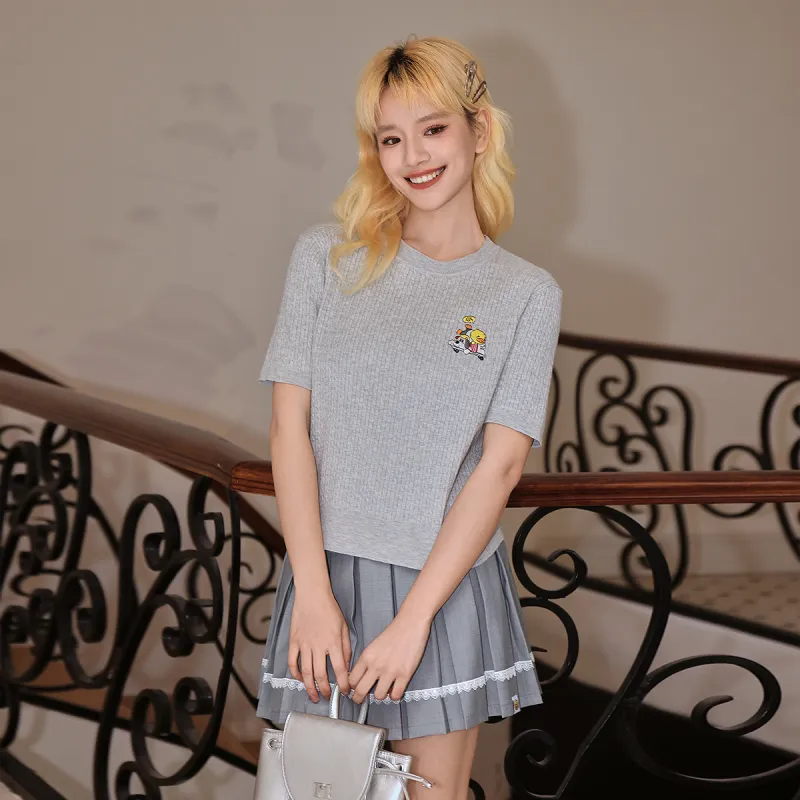 B.Duck T Shirt Women's Light Gray-2
