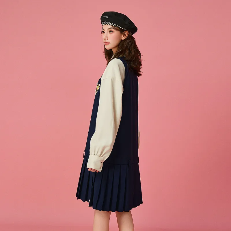 B.Duck Sleeveless Dress Women's Navy Blue-5