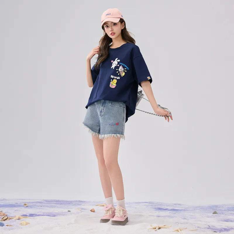 B.Duck Regular T Shirt Women's Royal Blue-5
