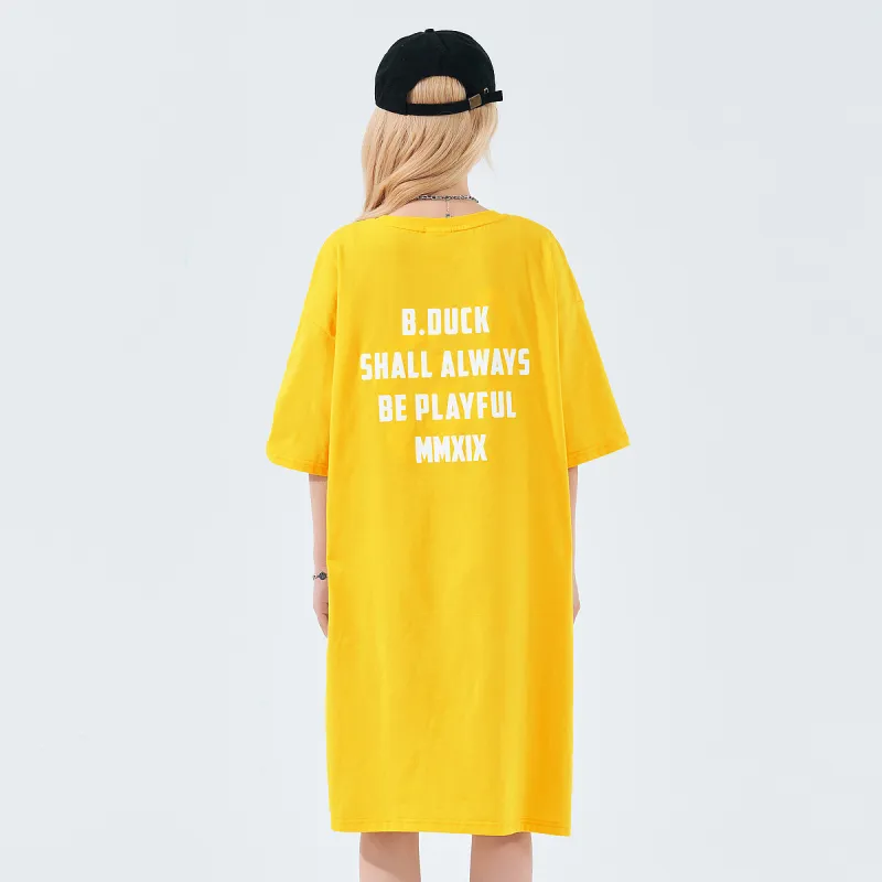 B.Duck Short Sleeved Dresses Women's Yellow-2