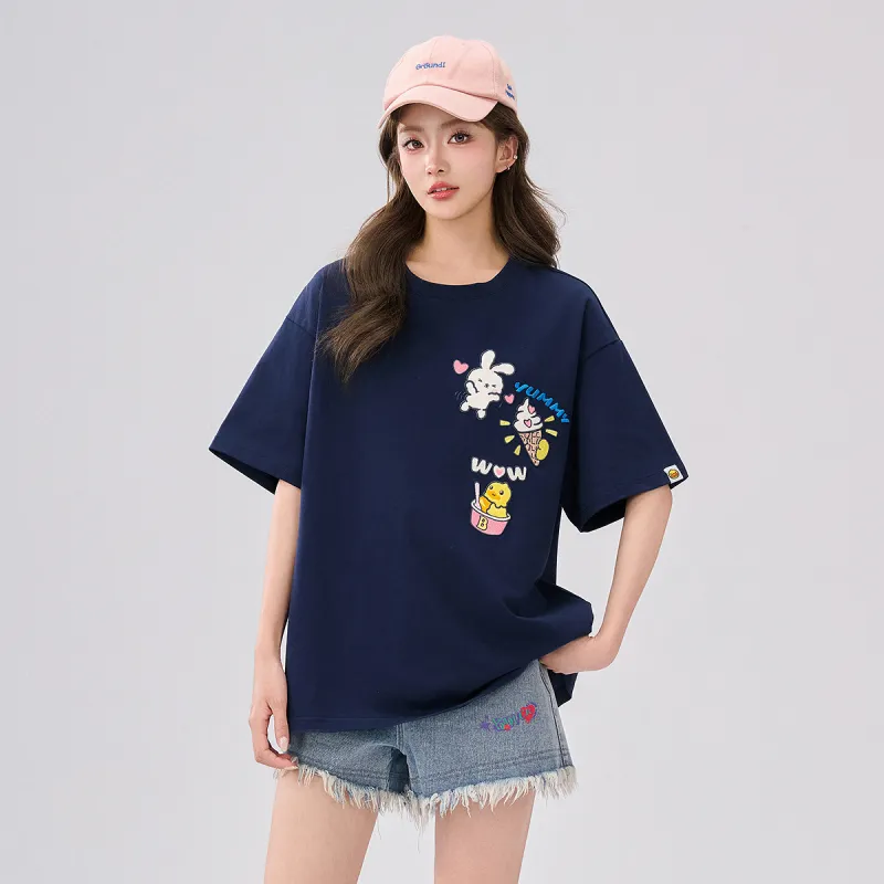 B.Duck Regular T Shirt Women's Royal Blue-2
