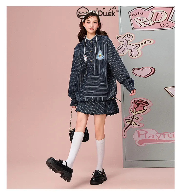 B.Duck Sweatshirt Women's Navy Blue-2
