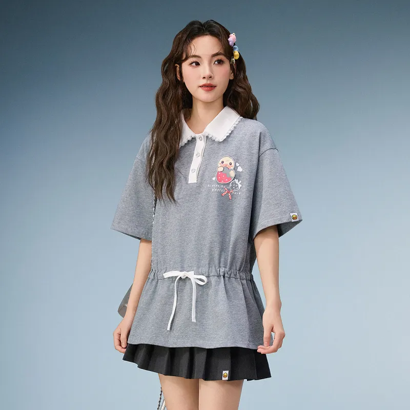 B.Duck Regular T Shirt Women's Heather Gray-2