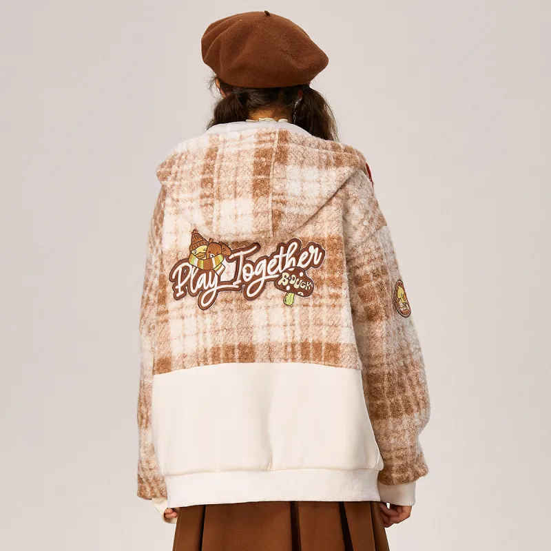 B.Duck Velvet feel Coat Women's Multicolor-2
