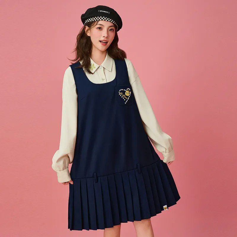 B.Duck Sleeveless Dress Women's Navy Blue-3