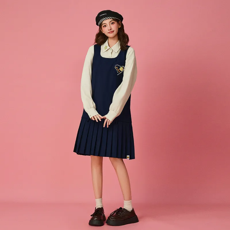 B.Duck Sleeveless Dress Women's Navy Blue-4