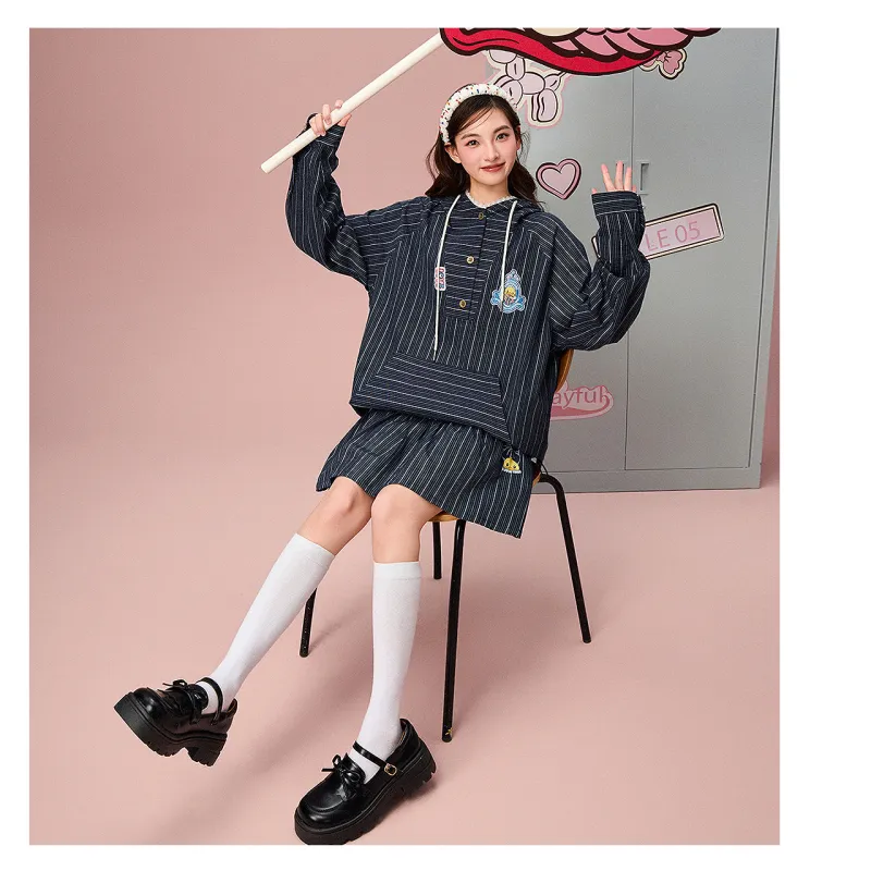 B.Duck Casual Short Skirts Women's Navy Blue-5