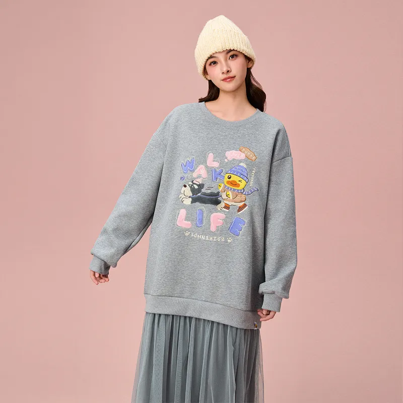 B.Duck Long Sleeved Dresses Women's Heather Gray-3