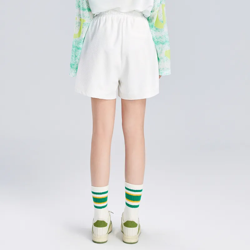 B.Duck Casual Shorts Women's White-2