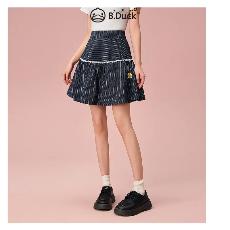 B.Duck Casual Short Skirts Women's Navy Blue-3