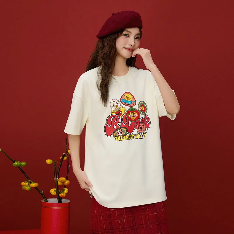 B.Duck T Shirt Women's Cream Apricot-2