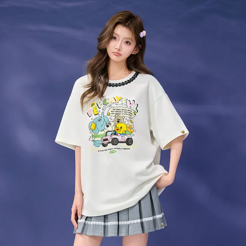 B.Duck T Shirt Women's Creamy Apricot-2