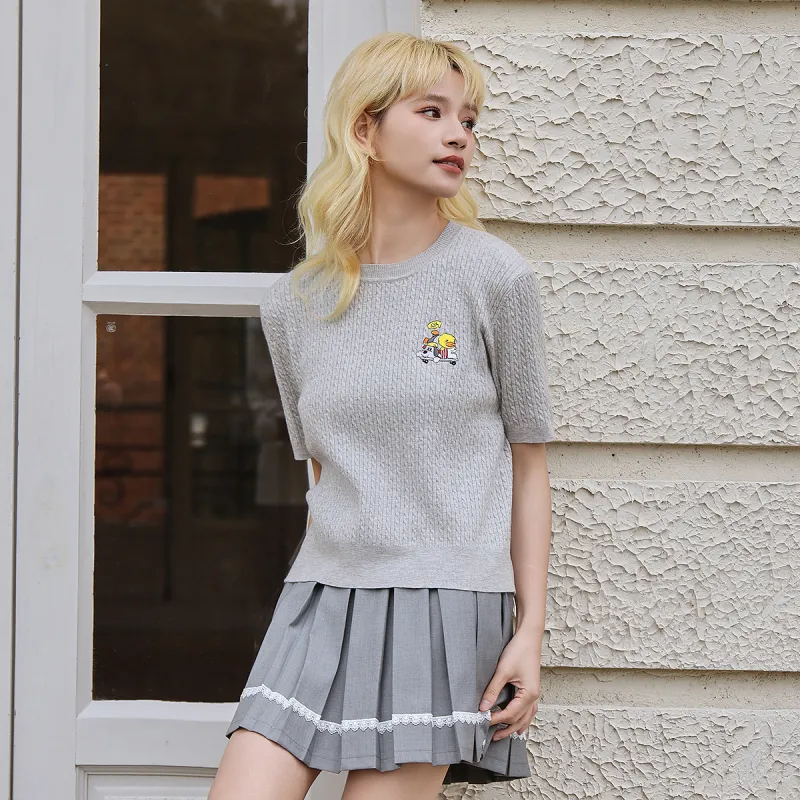 B.Duck T Shirt Women's Light Gray-4