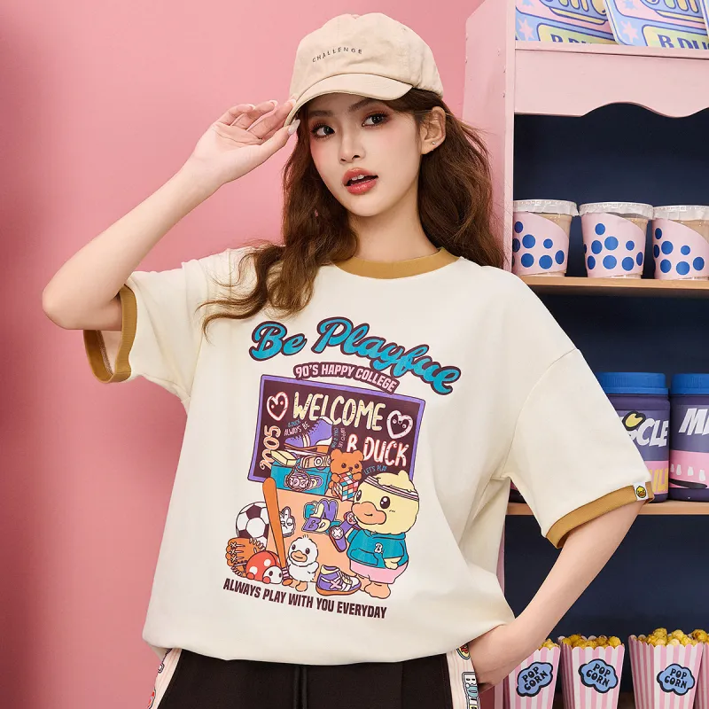 B.Duck T Shirt Women's Creamy Apricot-3