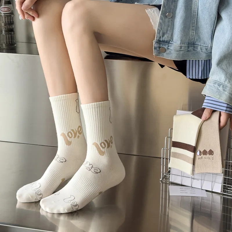 Caramella Mid Calf Socks Women's 5 Pack Mixed Color-1