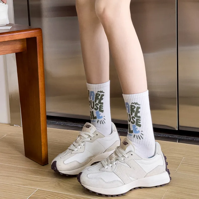 Caramella Mid Calf Socks Women's 5 Pack Mixed Color-5