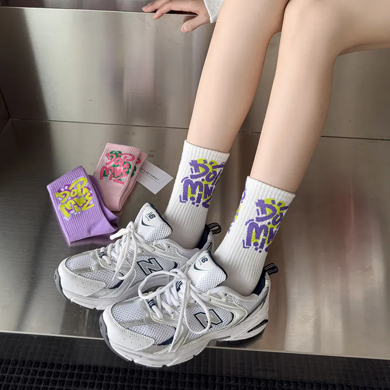 Caramella Mid Calf Socks Women's 5 Pack Mixed Color-3