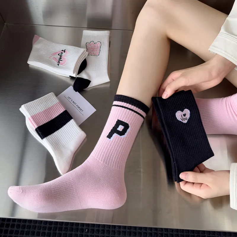 Caramella Mid Calf Socks Women's 5 Pack Mixed Color-1