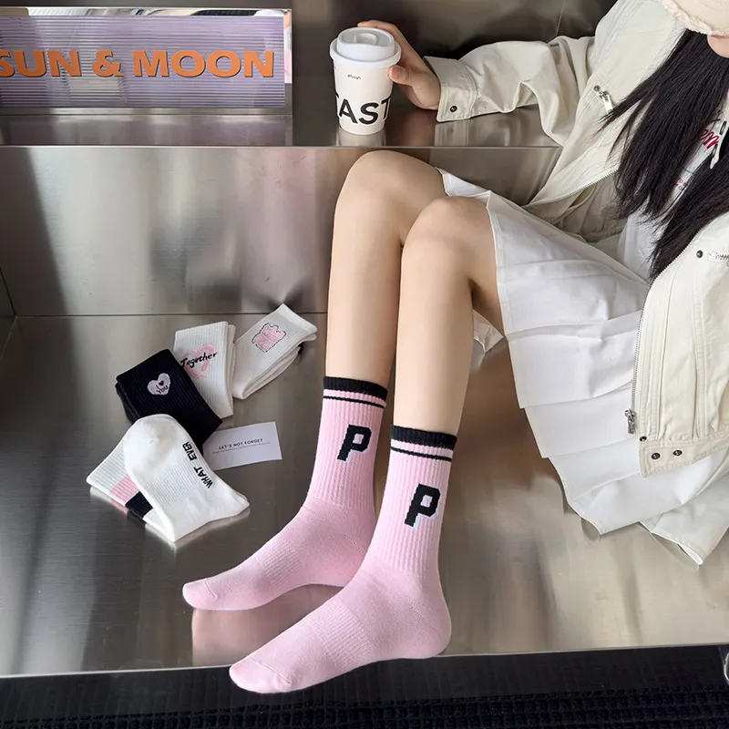 Caramella Mid Calf Socks Women's 5 Pack Mixed Color-2