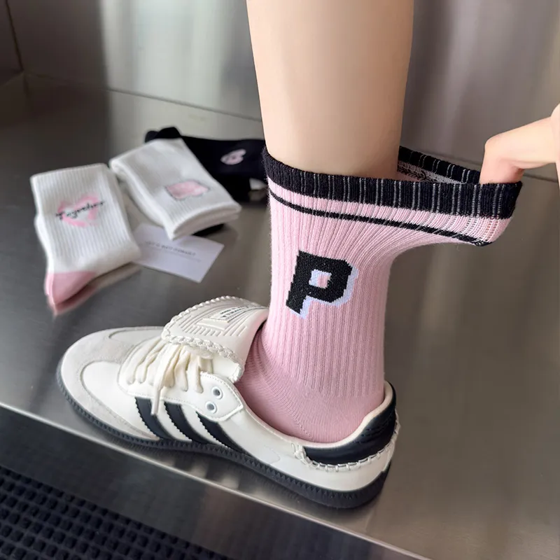 Caramella Mid Calf Socks Women's 5 Pack Mixed Color-3