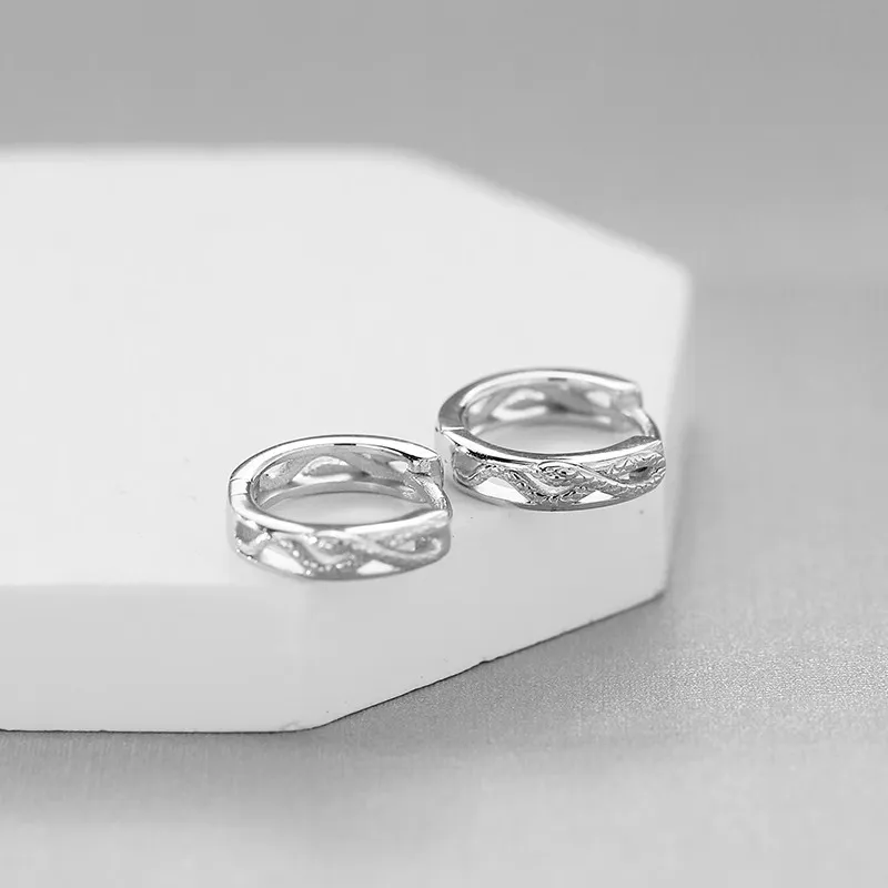 Lang Wind S925 Silver Earrings Unisex-11