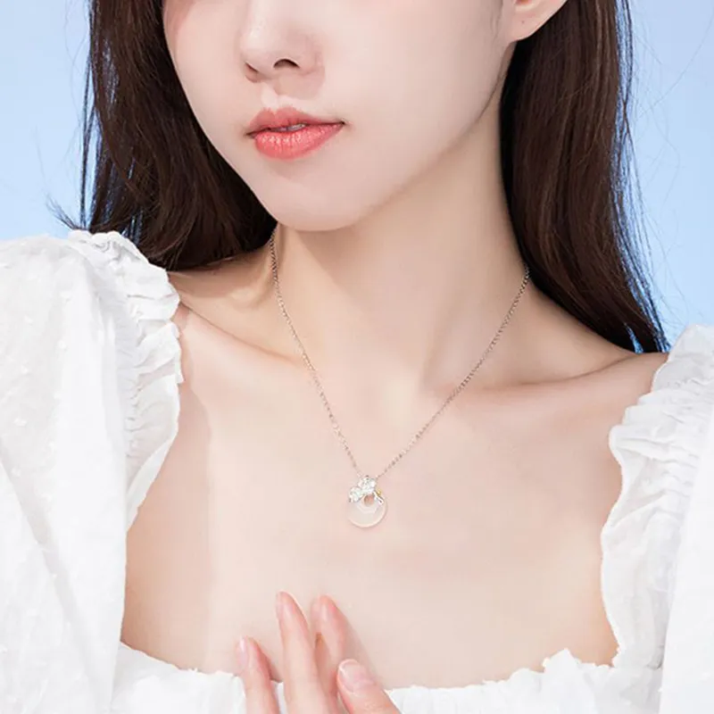 Lang Wind S925 Silver Necklaces Women's-3