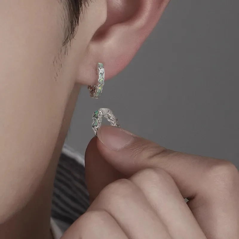 Lang Wind S925 Silver Earrings Unisex-1