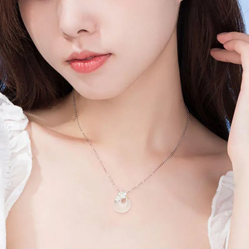 Lang Wind S925 Silver Necklaces Women's-5