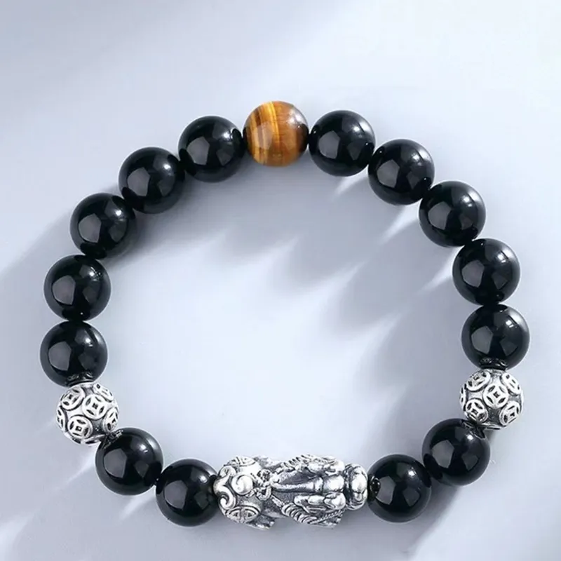 Lang Wind Obsidian Bracelets Unisex-3