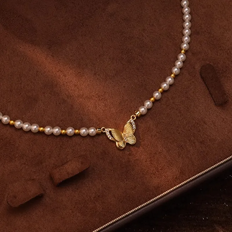 Lang Wind Faux Pearl Necklaces Women's-4