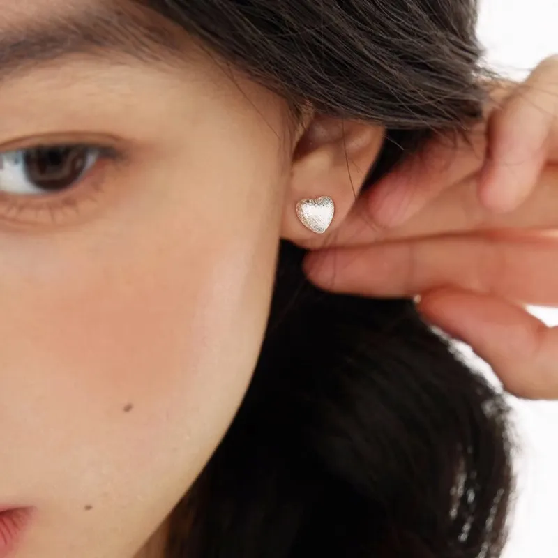 Lang Wind S925 Silver Stud Earrings Women's-1