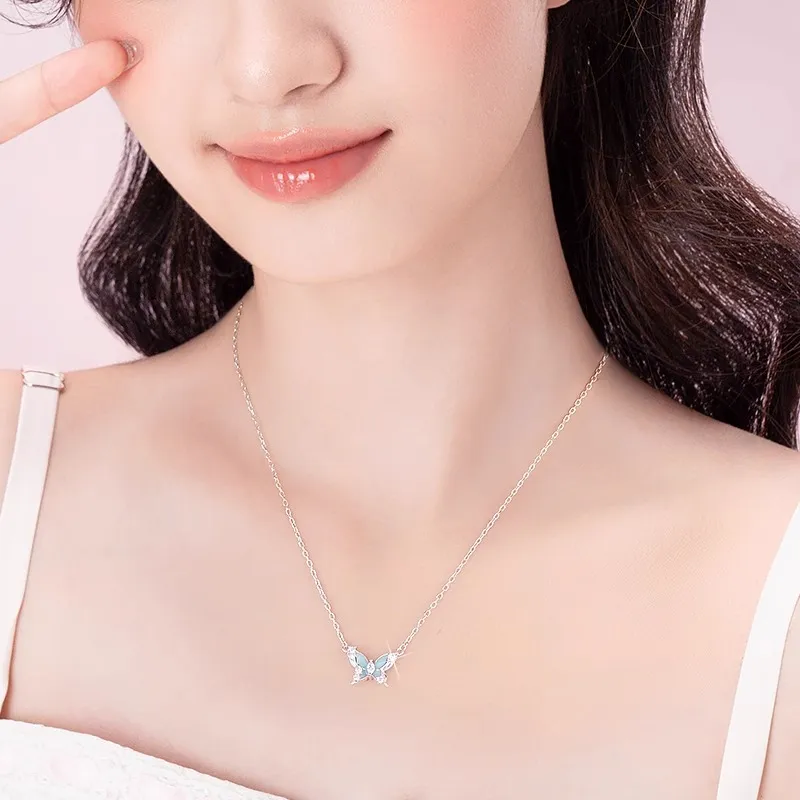 Lang Wind S925 Silver Necklaces Women's-2