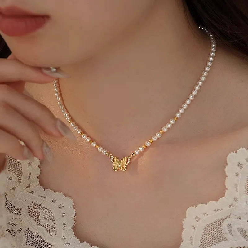 Lang Wind Faux Pearl Necklaces Women's-1