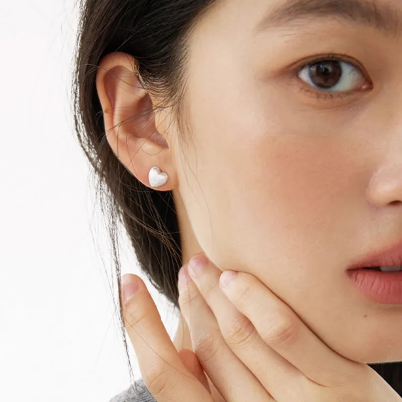 Lang Wind S925 Silver Stud Earrings Women's-4