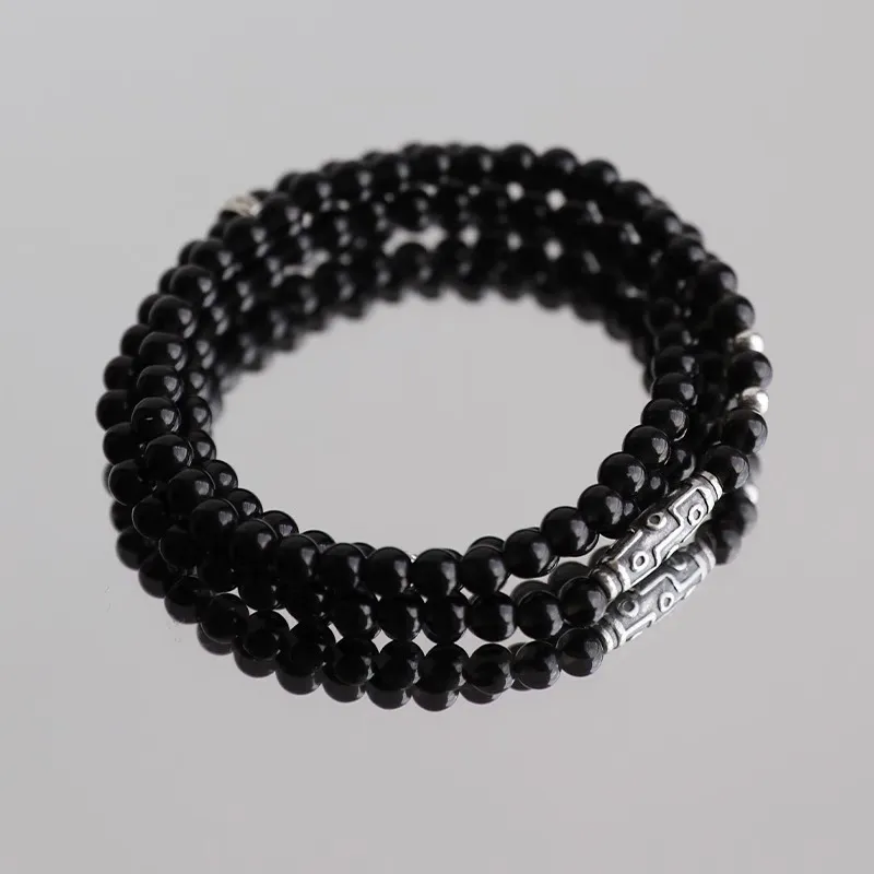 Lang Wind Natural Obsidian Bracelets Unisex-3