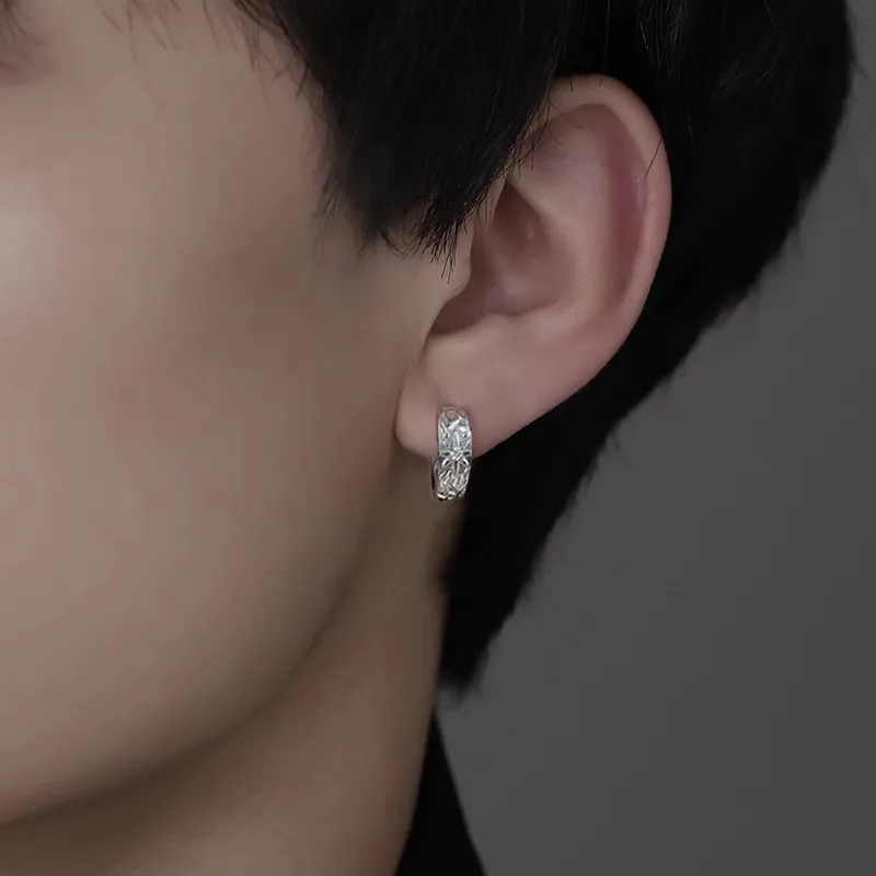 Lang Wind S925 Silver Earrings Unisex-4