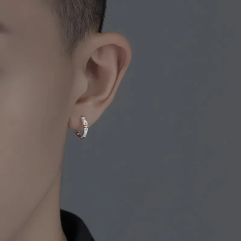 Lang Wind S925 Silver Ear Cuff Men's-11