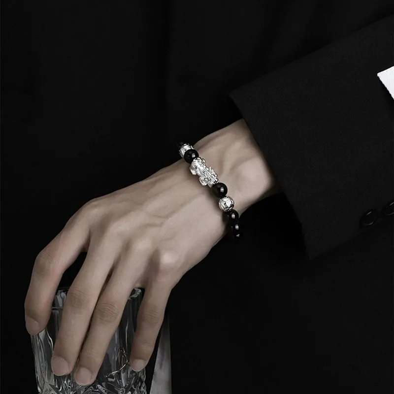 Lang Wind Obsidian Jade Bracelets Unisex-11