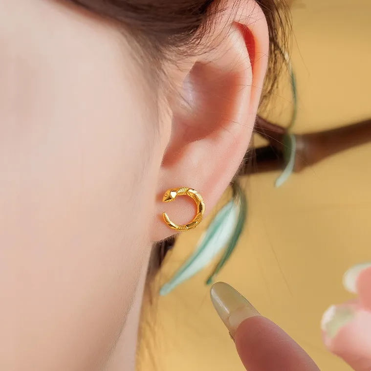 Lang Wind S925 Silver Stud Earrings Women's-4