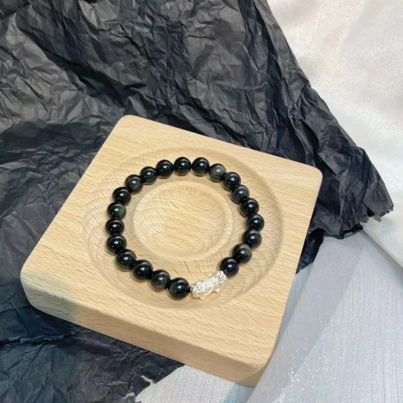 Lang Wind Obsidian Jade Bracelets Unisex-6