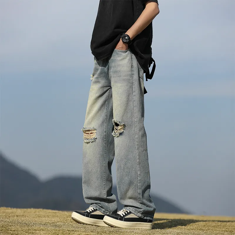 FAIRWHALE Jeans Unisex Vintage Blue-2
