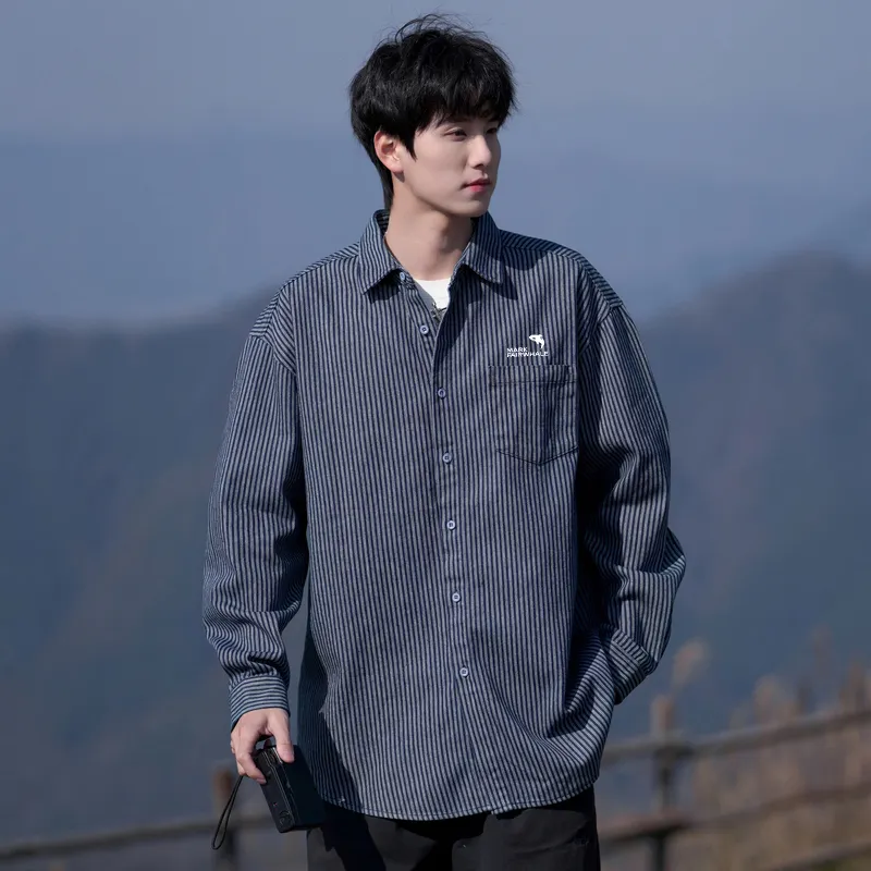 FAIRWHALE Shirts Unisex Blue-4