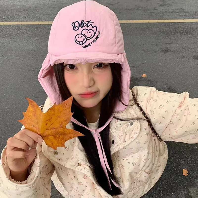PLAN IN Polyester Trapper Hats Unisex-2