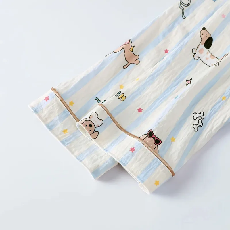 PLAN IN Pajama Gift Box Women's Blue Stripes-5